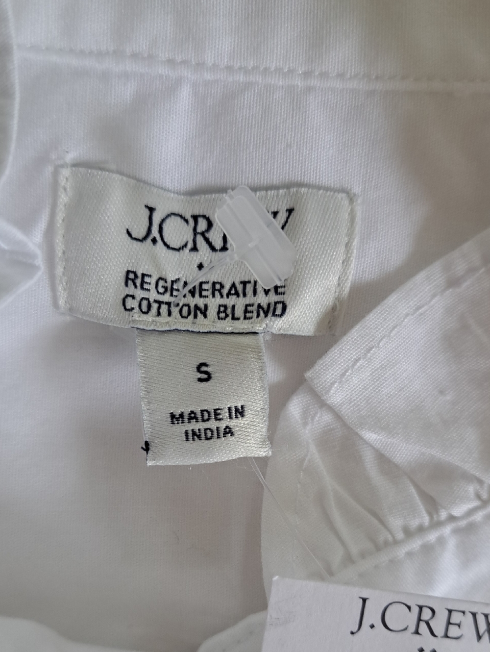 NWT J.Crew Womens Classic Preppy White Cotton Ruffle Trim Button Down Shirt SM - Picture 6 of 8
